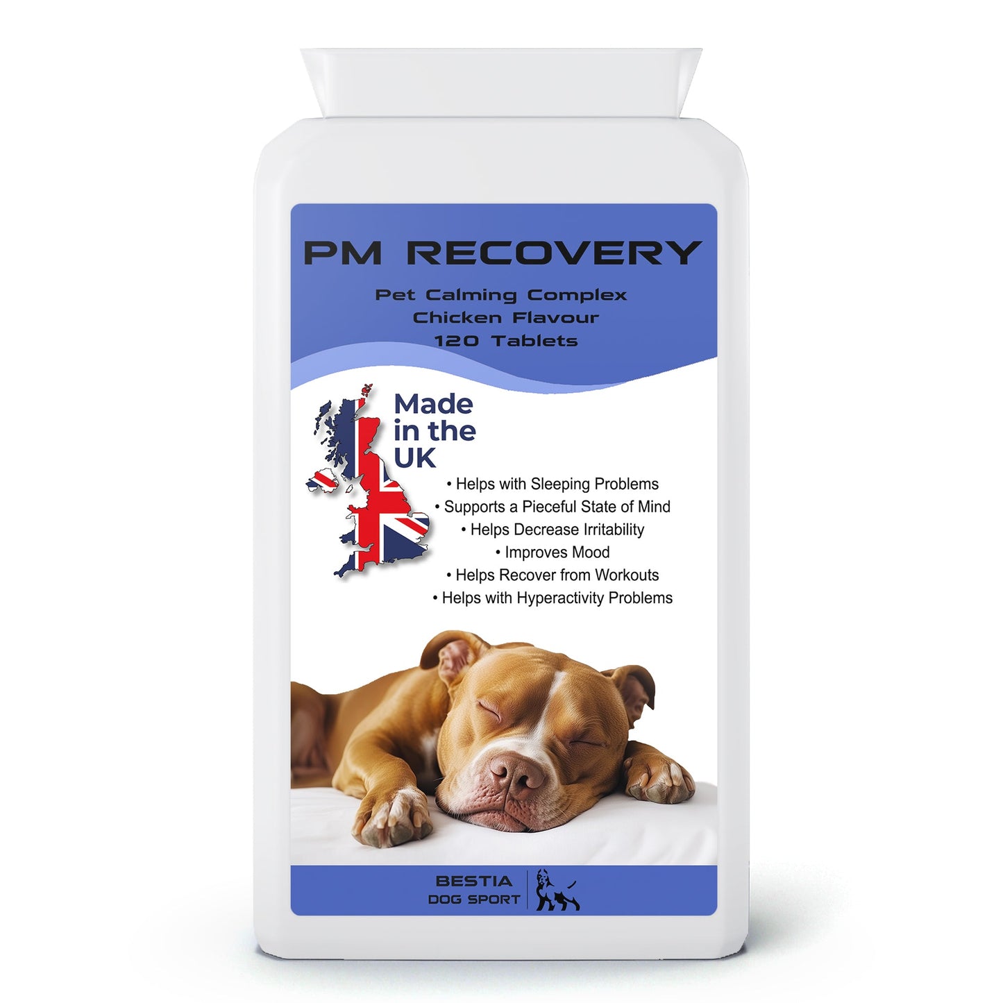 Bestia Dog Sport – PM Recovery Supplément Naturel pour Chien (120 comprimés)