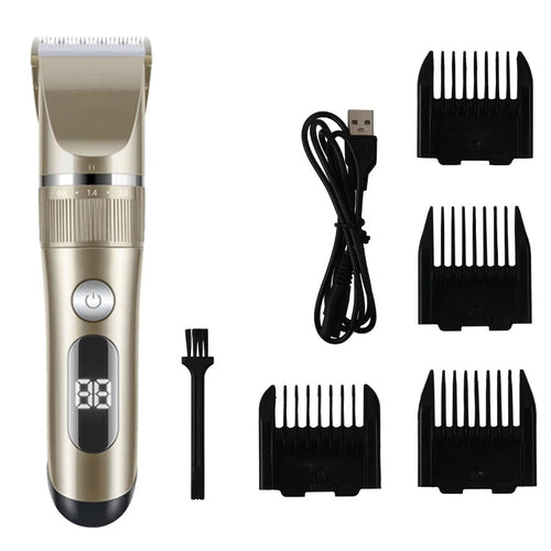 Tondeuse Professionnelle Tout Métal Rechargeable pour Chat et Chien