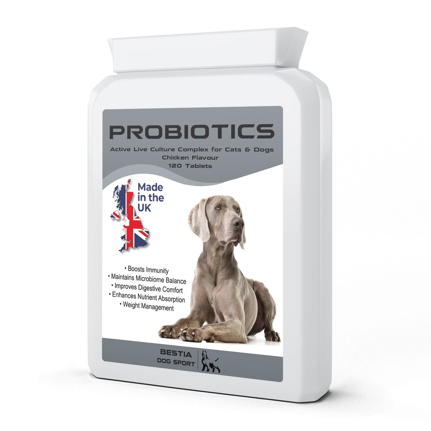 Bestia Dog Sport – PRObiotiques Digestifs pour Chien (5 souches)