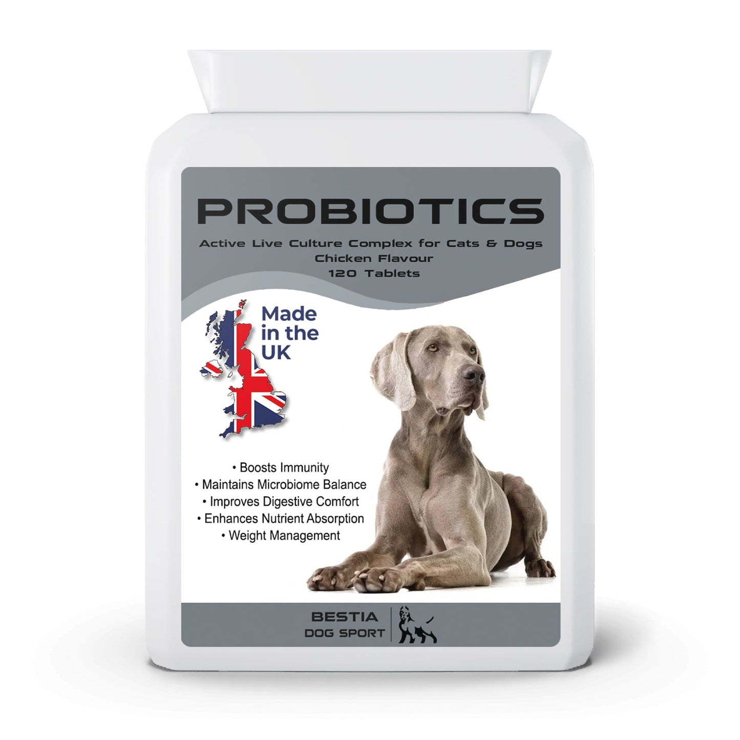 Bestia Dog Sport – PRObiotiques Digestifs pour Chien (5 souches)