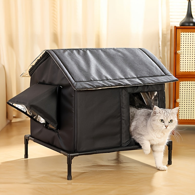 Four Seasons Outdoor Cat Shelter with Ice Box