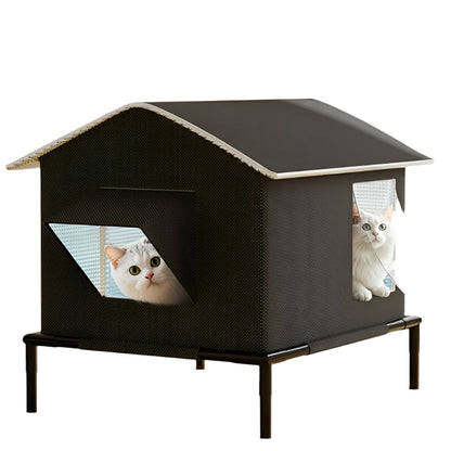 Four Seasons Outdoor Cat Shelter with Ice Box