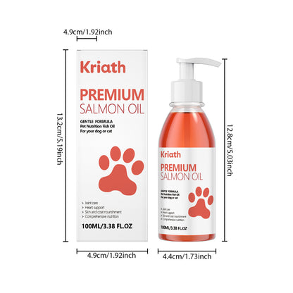 Huile de saumon premium pour chiens et chats