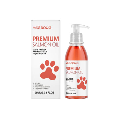 Huile de saumon premium pour chiens et chats