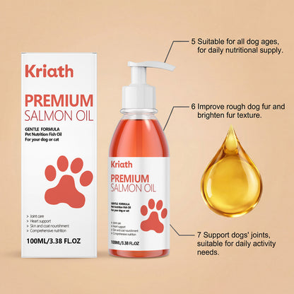 Huile de saumon premium pour chiens et chats