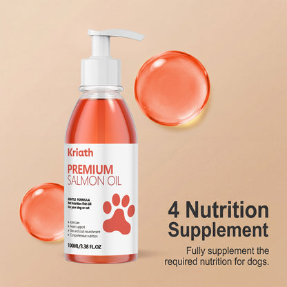 Huile de saumon premium pour chiens et chats