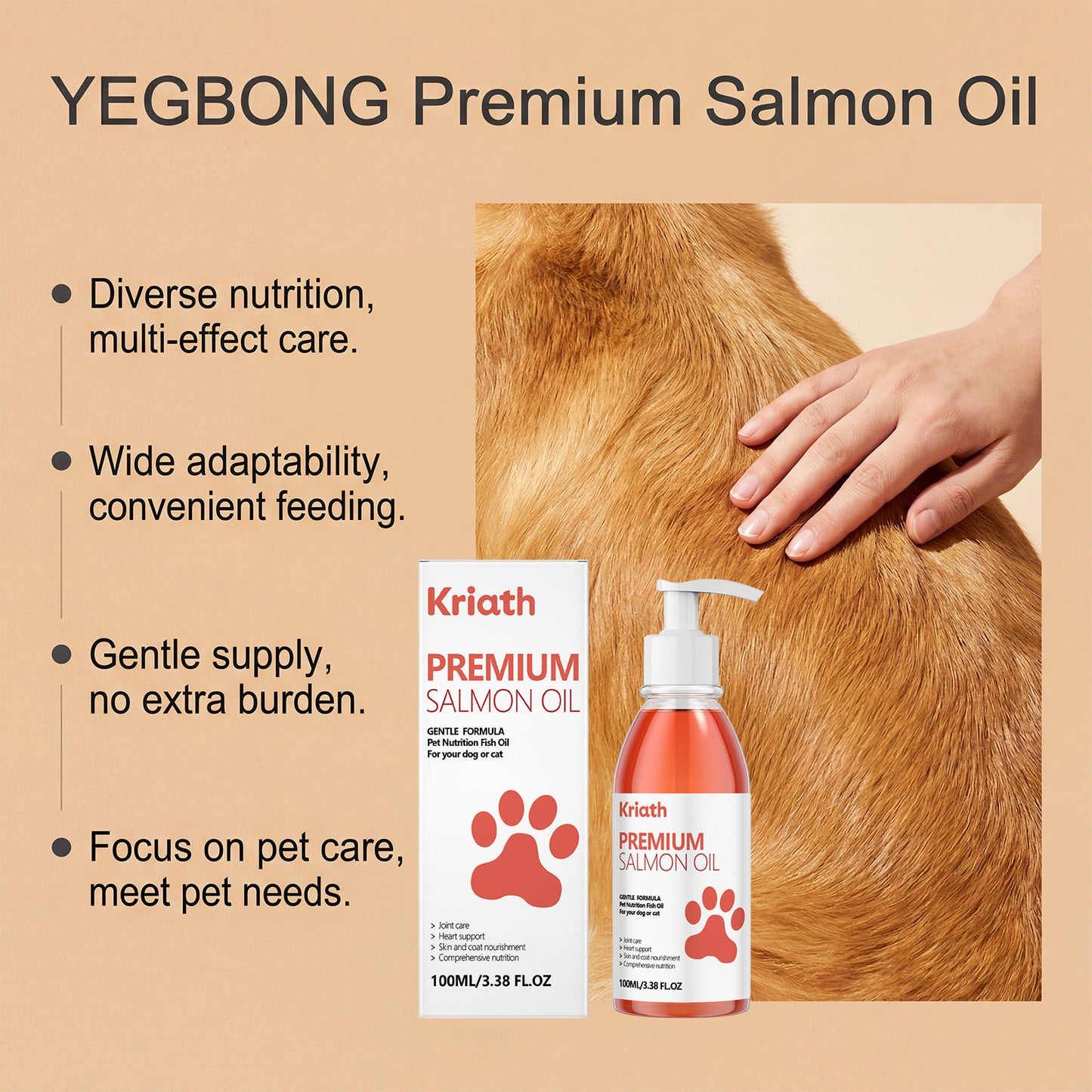 Huile de saumon premium pour chiens et chats