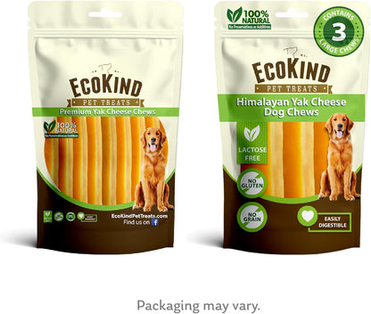 EcoKind – Friandise Naturelle au Fromage de Yak Himalayen pour Chien (Grand, 4 pcs)