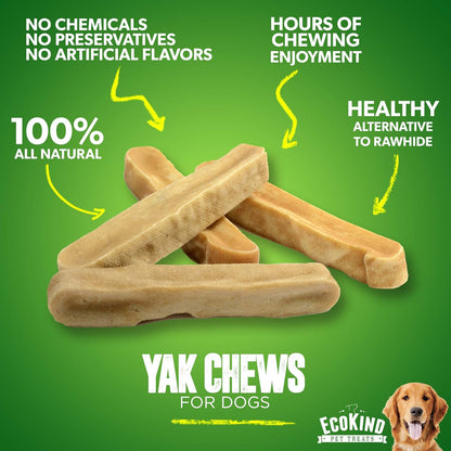EcoKind – Friandise Naturelle au Fromage de Yak Himalayen pour Chien (Grand, 4 pcs)