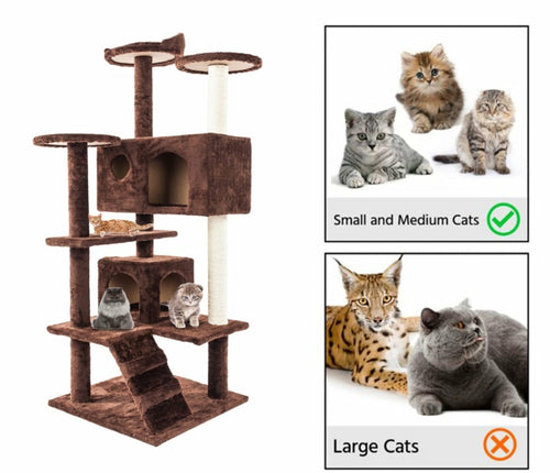 Tour à Chat Sisal Multi-niveaux avec Escalier – 52 pouces