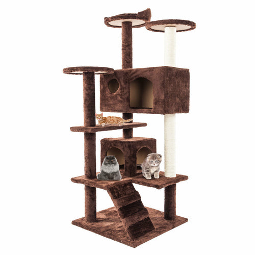 Tour à Chat Sisal Multi-niveaux avec Escalier – 52 pouces