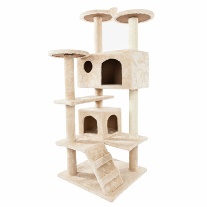 Tour à Chat Sisal Multi-niveaux avec Escalier – 52 pouces
