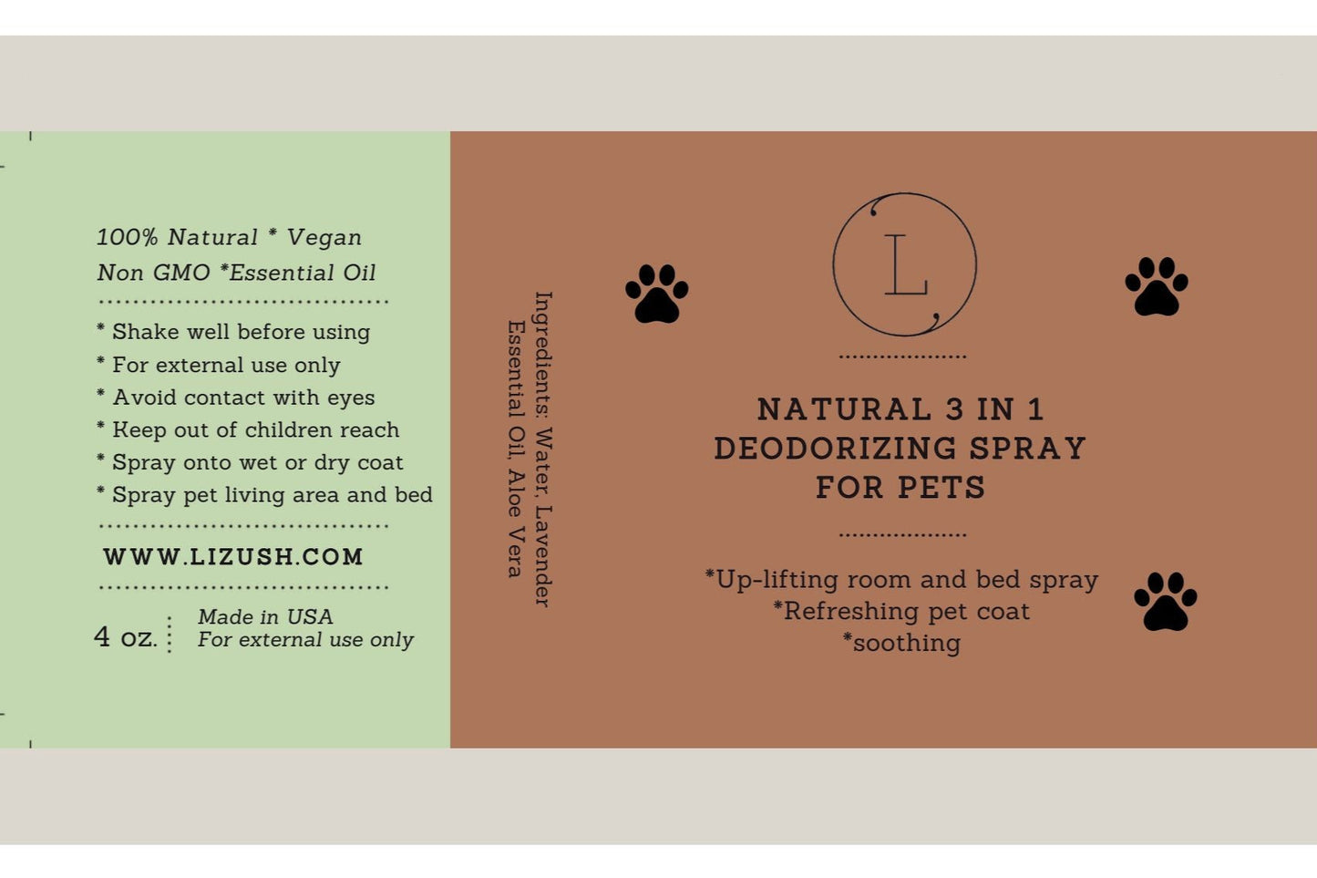 Spray Désodorisant Naturel pour Animaux – Bain en Bouteille