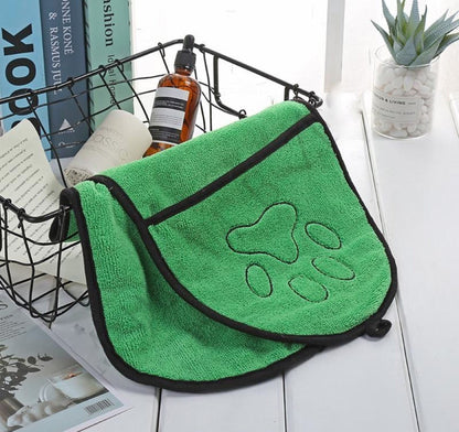 BeNat Pets – Serviette de Bain Ultra-Absorbante pour Chien – Design Double Poche