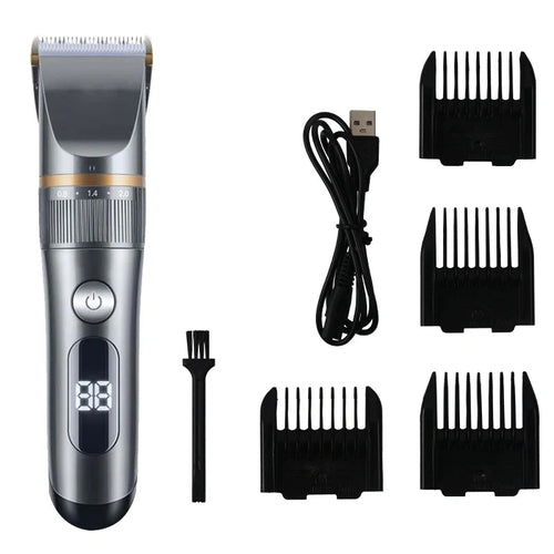 Tondeuse Professionnelle Tout Métal Rechargeable pour Chat et Chien