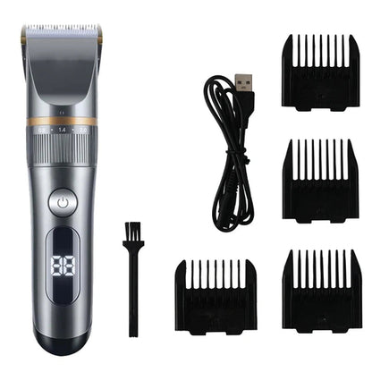 Tondeuse Professionnelle Tout Métal Rechargeable pour Chat et Chien