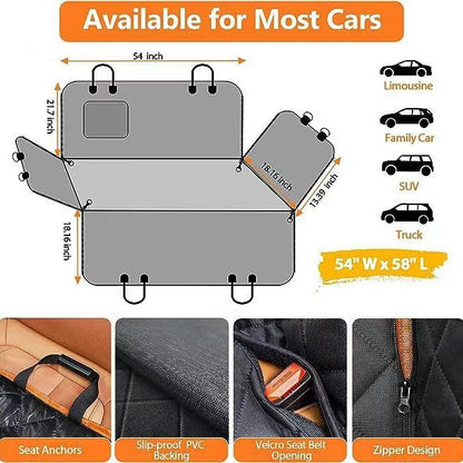 Tapis de siège arrière de voiture pour animaux - Résistant et anti-morsure