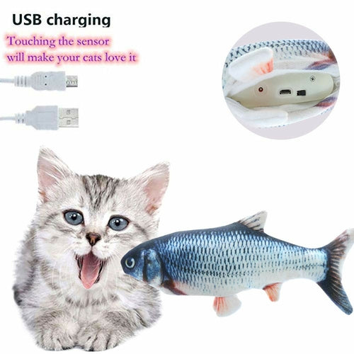 Jouet Poisson Électrique Interactif pour Chat